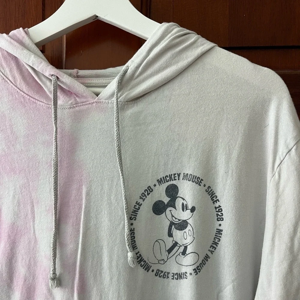 Disney Mickey Mouse Hoodie L Pastel Ombre Long Sleeve, Graphic tee, 100% Cotton